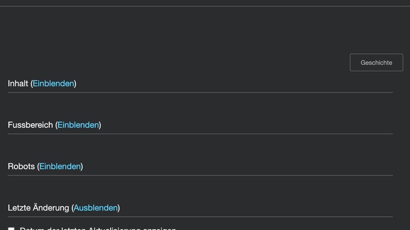 Screenshot »Sprachabhängige Attribute – Letzte Änderung«