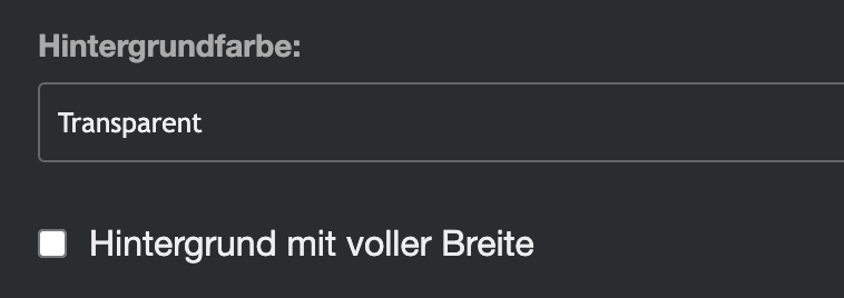 Screenshot Plugin 020 Text mit Titel, Auswahlfeld Hintergrundfarbe, Option »Hintergrundfarbe mit voller Breite«
