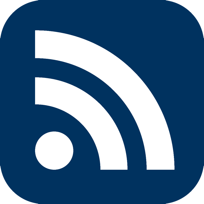 Das Icon für einen RSS-Feed im dunklen LWL-Blau