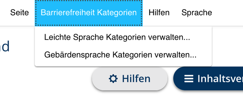 Bearbeitungsmenü