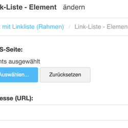 Screenshot: Linkauswahl-Komponente ohne ausgewählte Seite Screenshot: Linkauswahl-Komponente ohne ausgewählte Seite (vergrößerte Bildansicht wird geöffnet)