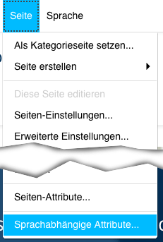 django CMS Toolbar: Seite - sprachabhängige Attribute