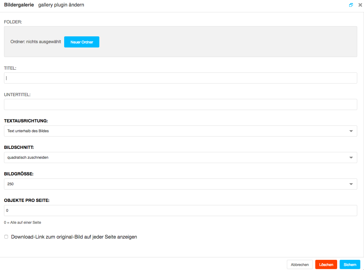 Plugin Bildergalerie