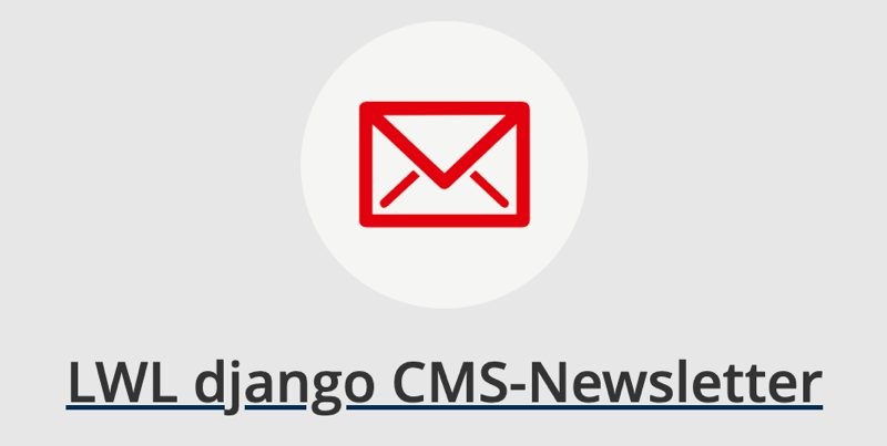 »Briefumschlag«-Icon mit dem Text »LWL django CMS-Newsletter« darunter