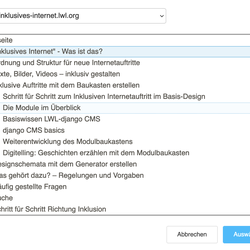 Screenshot: neues Browserfenster öffnet sich zur Linkauswahl Screenshot: neues Browserfenster öffnet sich zur Linkauswahl (vergrößerte Bildansicht wird geöffnet)